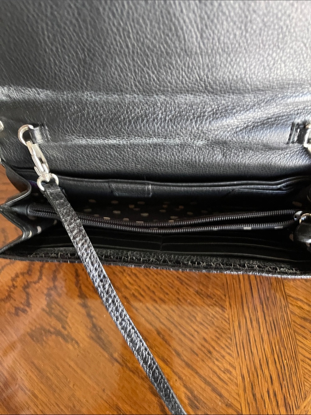 Classic Black & White Zebra Accent Crossbody Bag - Picture 3 of 4